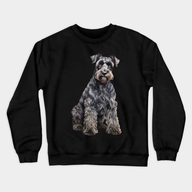 Kerry Blue Terrie Crewneck Sweatshirt by DavidBriotArt